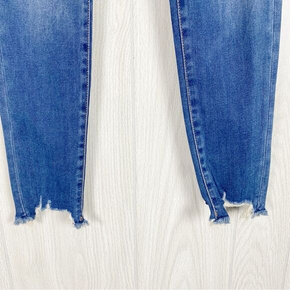 American Eagle | Medium Wash Distressed Highest Rise Jegging Size 4 - Picture 5 of 9